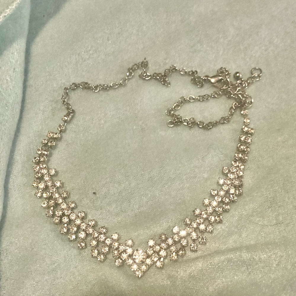 Faux diamond necklace